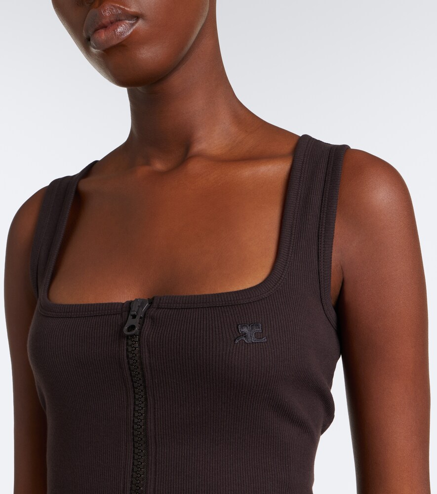 Courrèges Zip-Up Cotton Tank