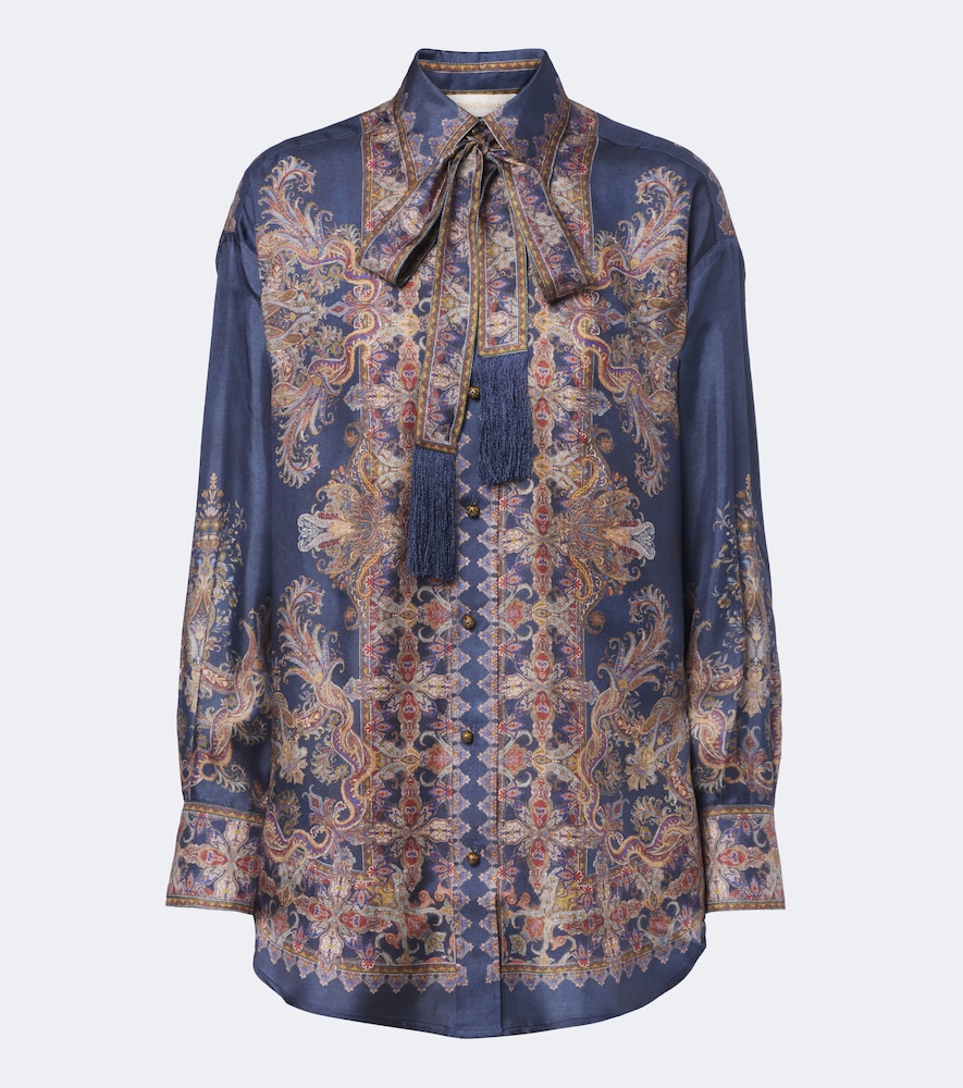 Zimmermann Women's Multicoloured Valiant Paisley Silk Satin Blouse UK Size 8 - Mytheresa