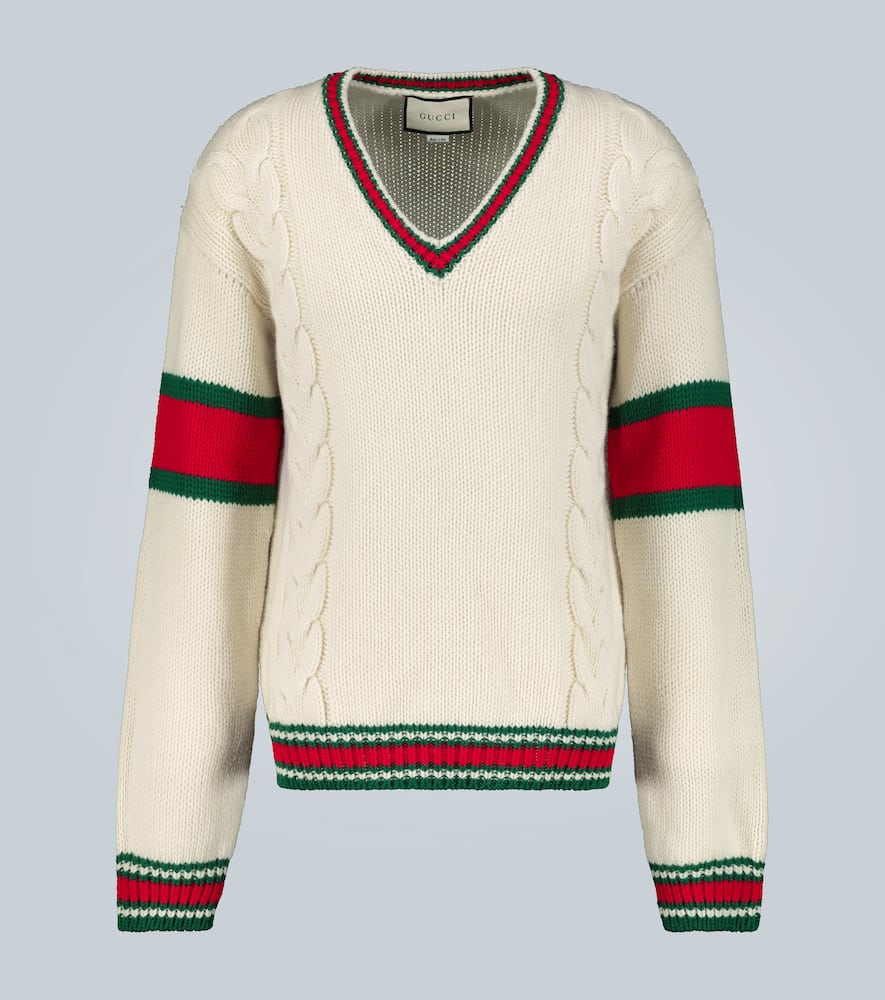 Shop Now For The Cable V Neck Cricket Knitted Sweater Accuweather Shop