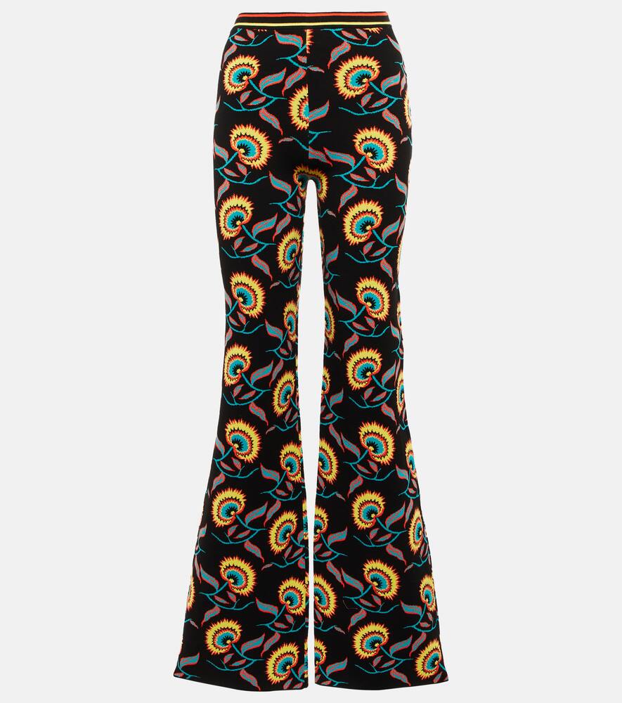 Rabanne Jamaican Flower Straight Leg Jacquard Pants In Jacquard Jamaican Flower