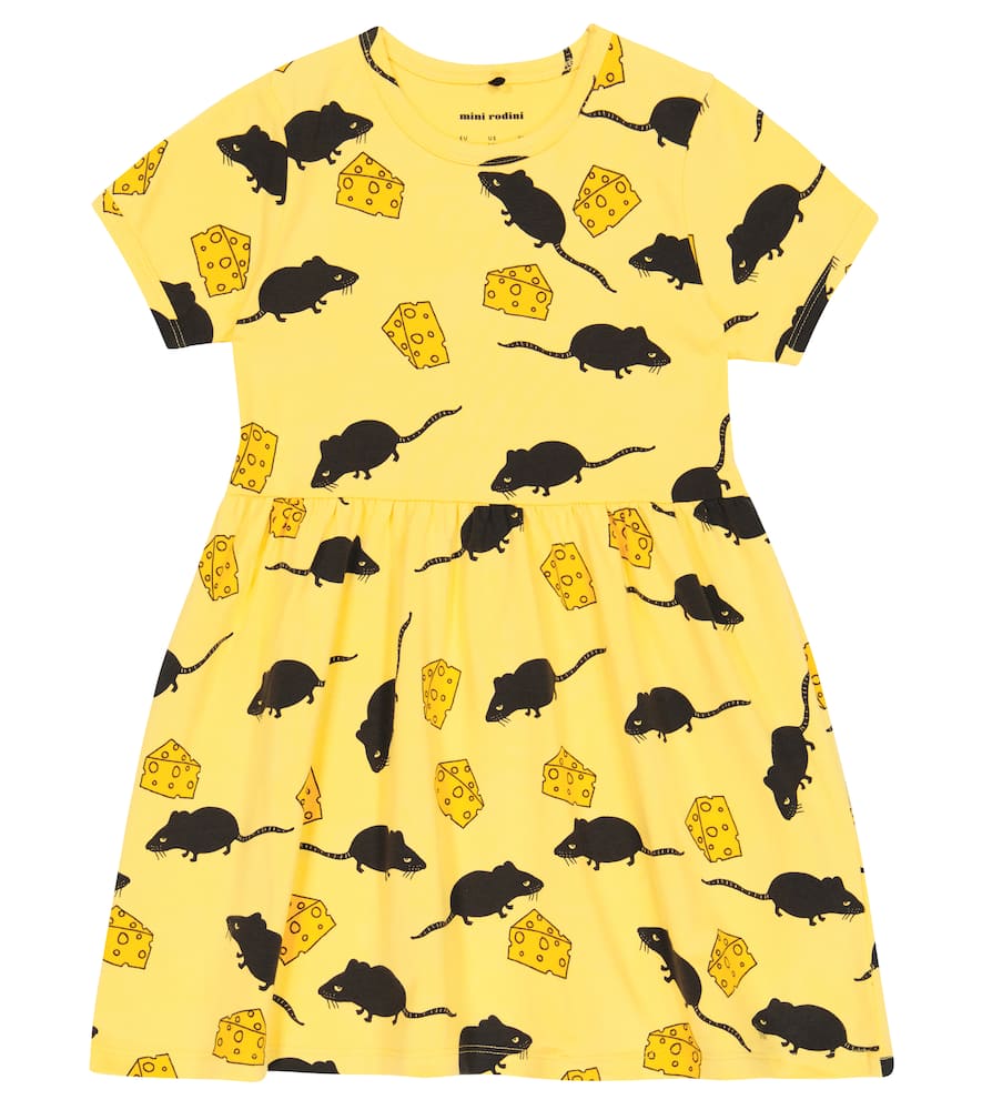 Mini Rodini Printed cotton-blend dress