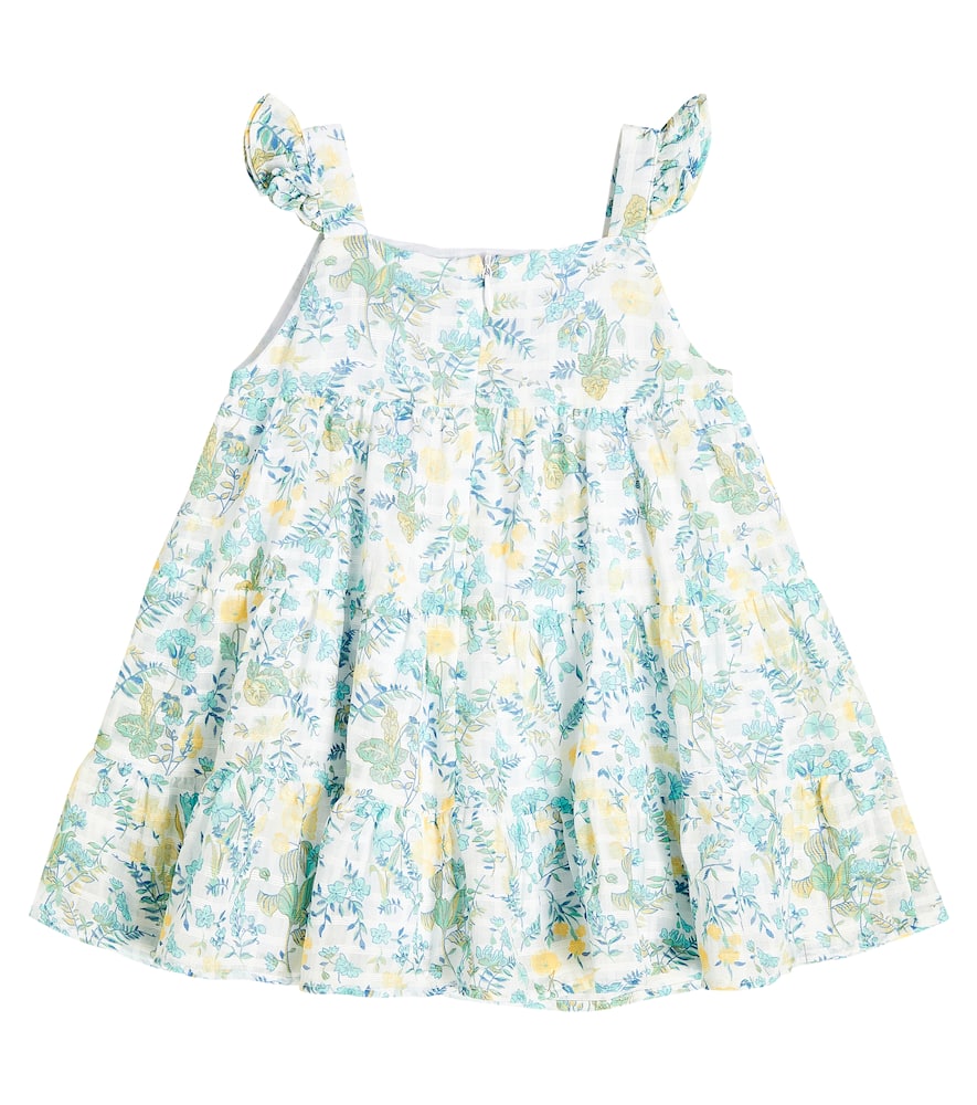 Shop Tartine Et Chocolat Baby Floral Cotton Dress In Blanc