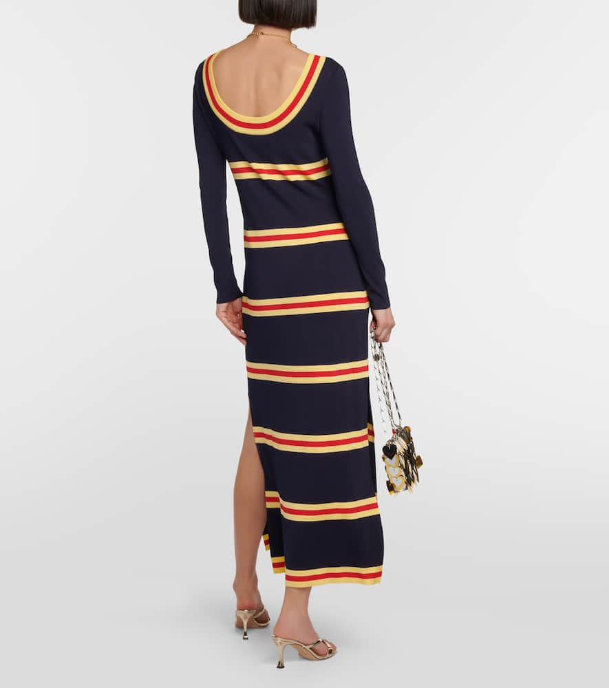 Shop Rabanne Striped Maxi Dress In Multicoloured