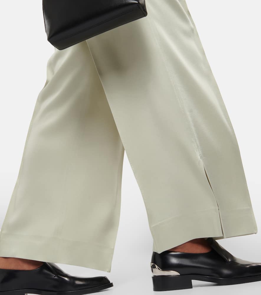 Jil Sander High-rise Wide-leg Pants In Green