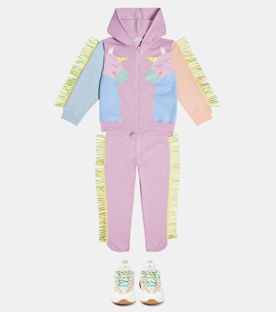 Stella Mccartney Printed Cotton Hoodie In Multicoloured