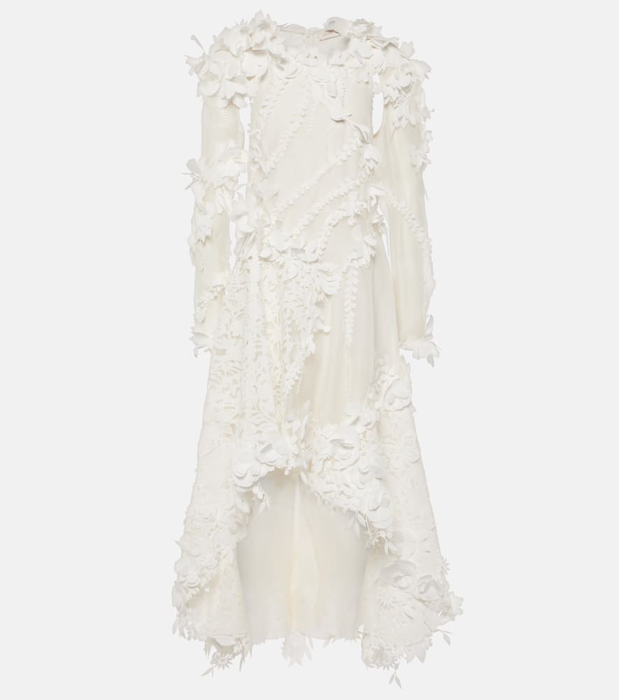Zimmermann Tranquillity linen and silk organza midi dress