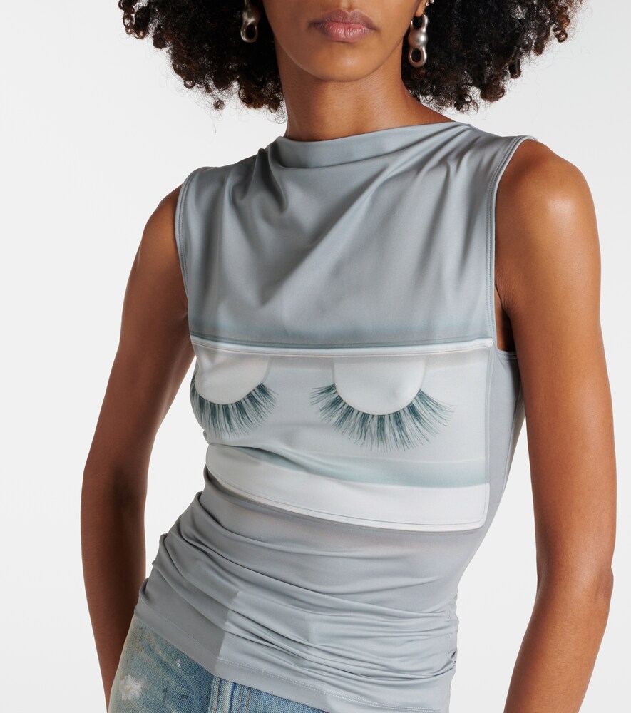 X Katerina Jebb Printed Jersey Top