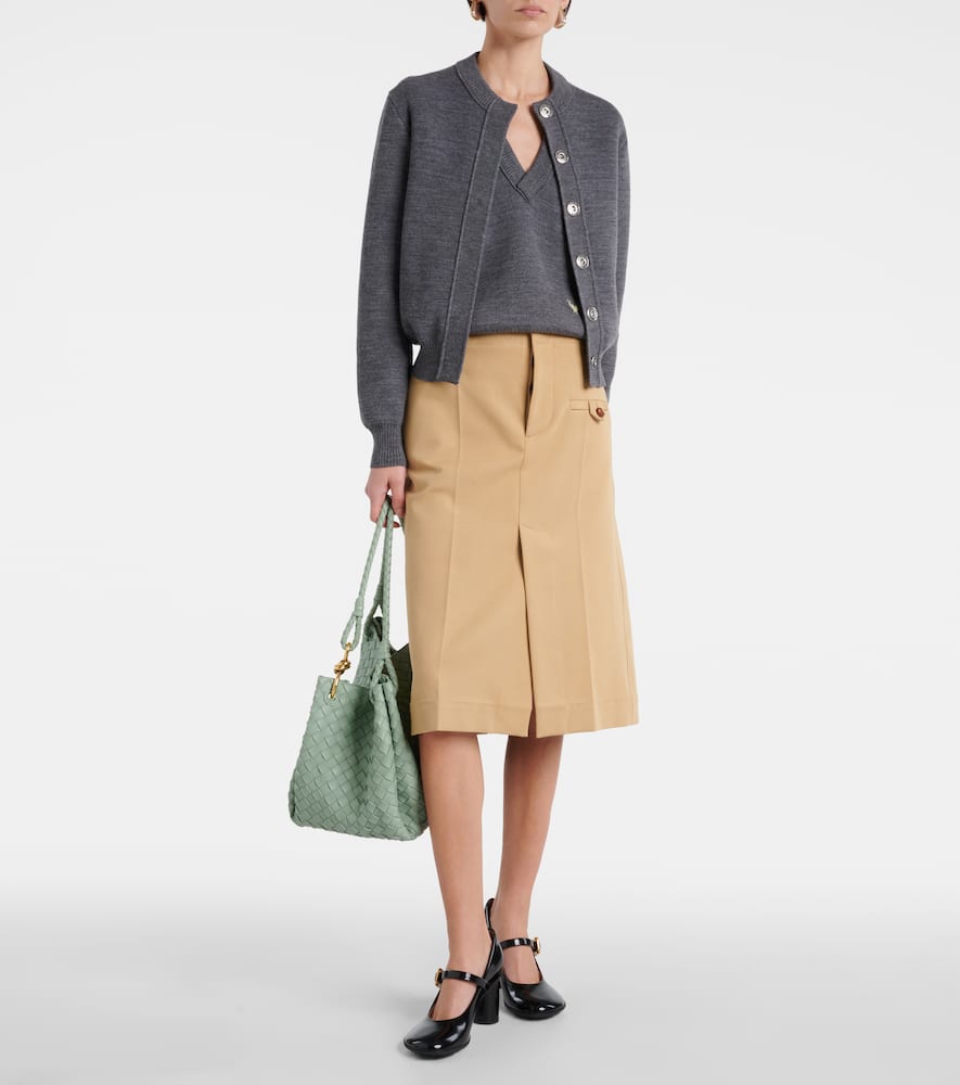 Shop Bottega Veneta Wool Sweater Vest In Grey