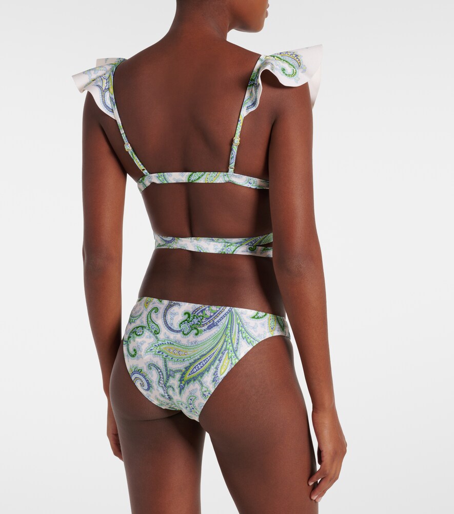  Zimmermann Zimmermann Ottie Ruffled Paisley Bikini 