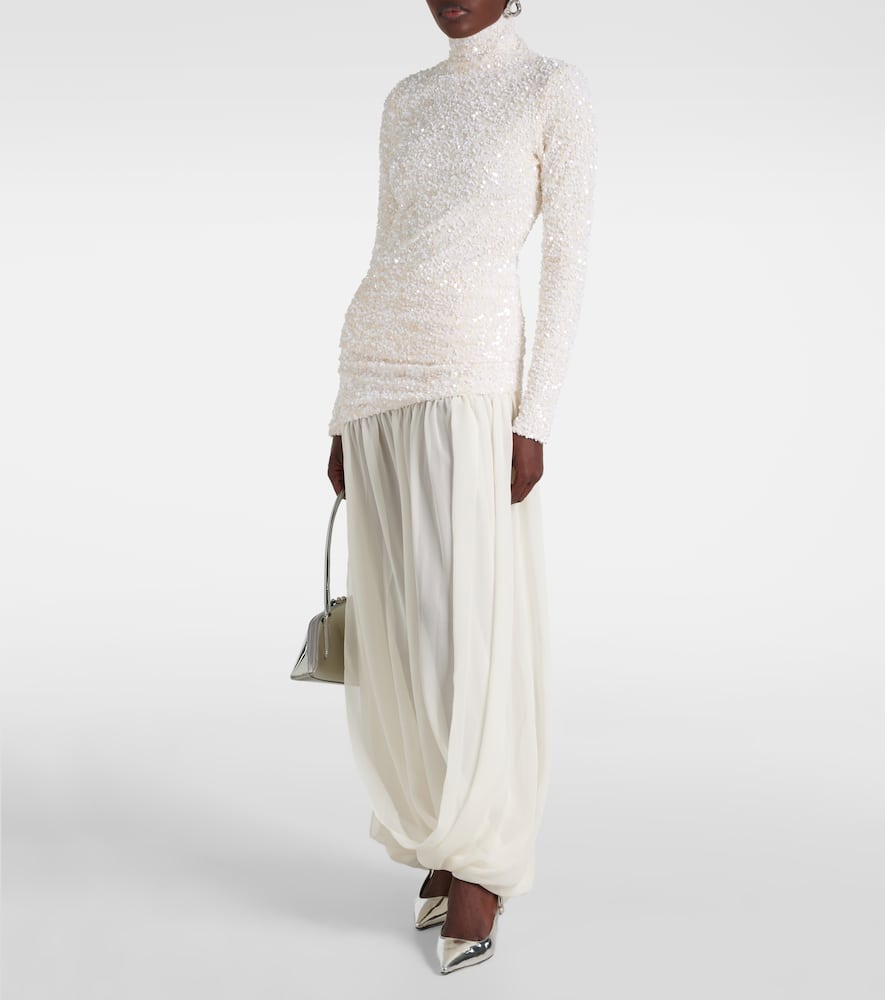 Xu Zhi Sequined Top In White