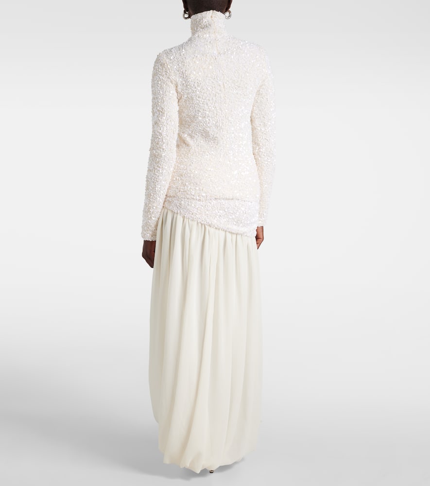Xu Zhi Sequined Top In White