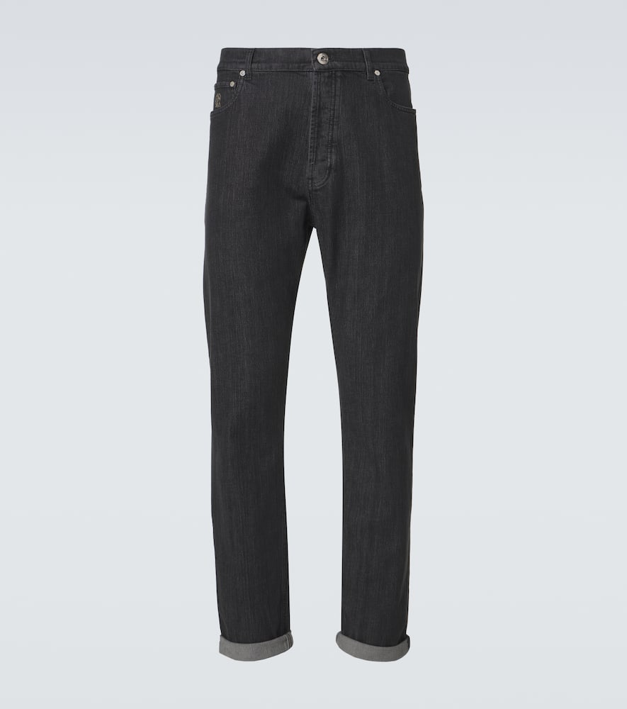 Brunello Cucinelli Straight Jeans In Grey