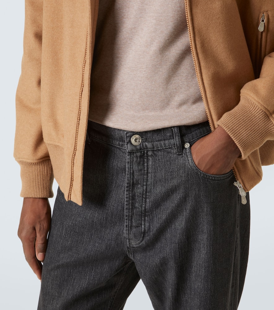 Brunello Cucinelli Straight Jeans In Grey