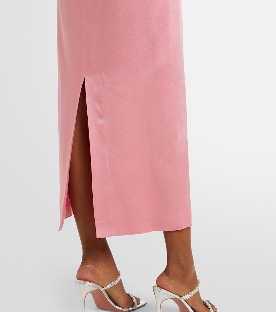  Blumarine Blumarine Midikleid Envers Aus Satin Mit Kristallen 