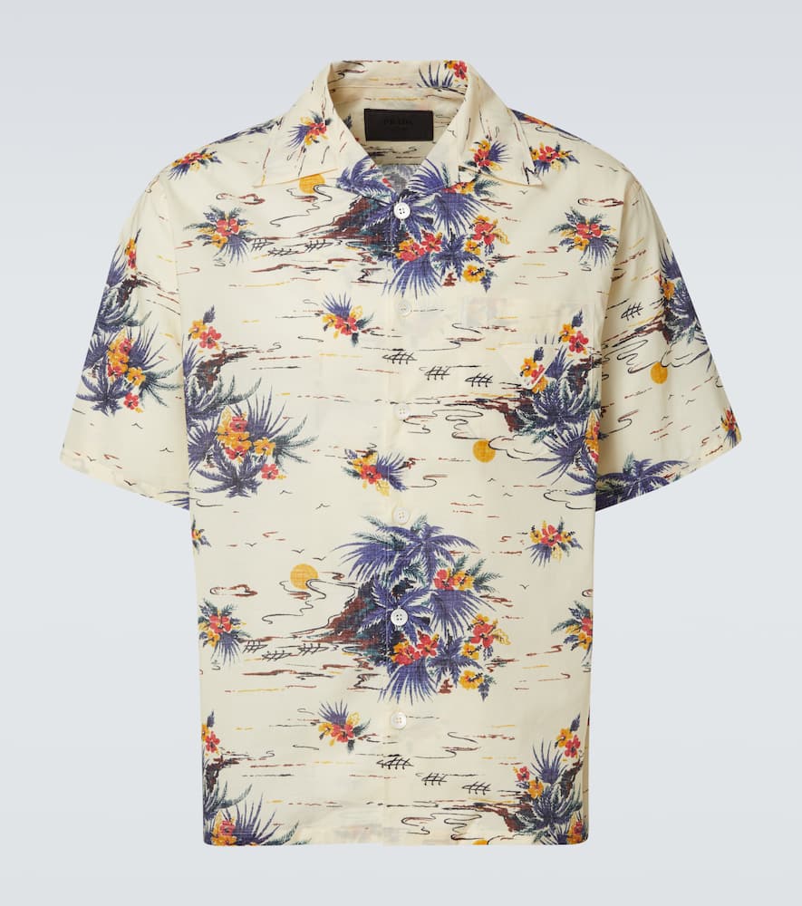 Prada Men's Cotton Shirt In Multicoloured