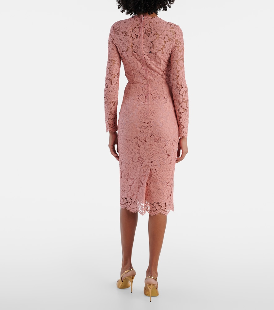  Dolce&gabbana Dolce&gabbana Midikleid Aus Spitze 