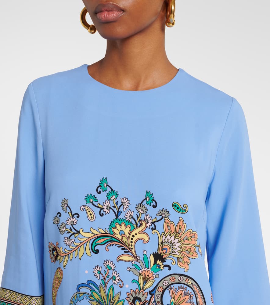 Shop Etro Paisley Minidress In Multicoloured