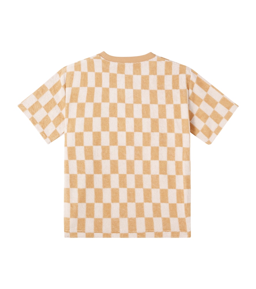 Rylee + Cru Checked Cotton-blend Jersey T-shirt