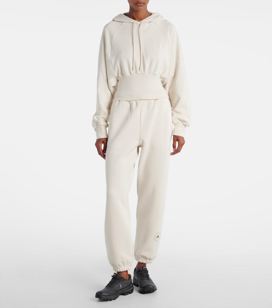 Adidas by Stella McCartney Logo cotton-blend fleece sweatpants