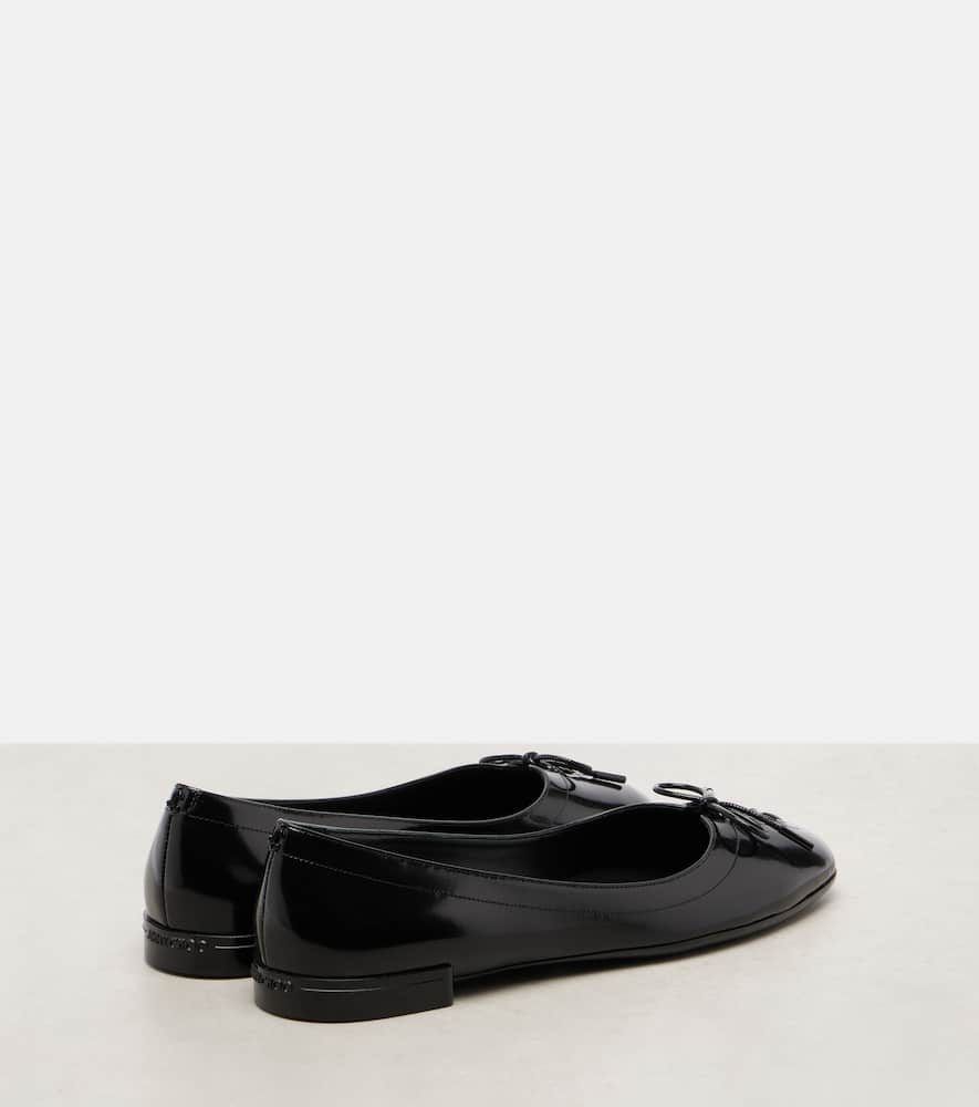Jimmy Choo Scarlett Ballerina Black Soft Spazzolato Ballerina Flats Black 40 In Black