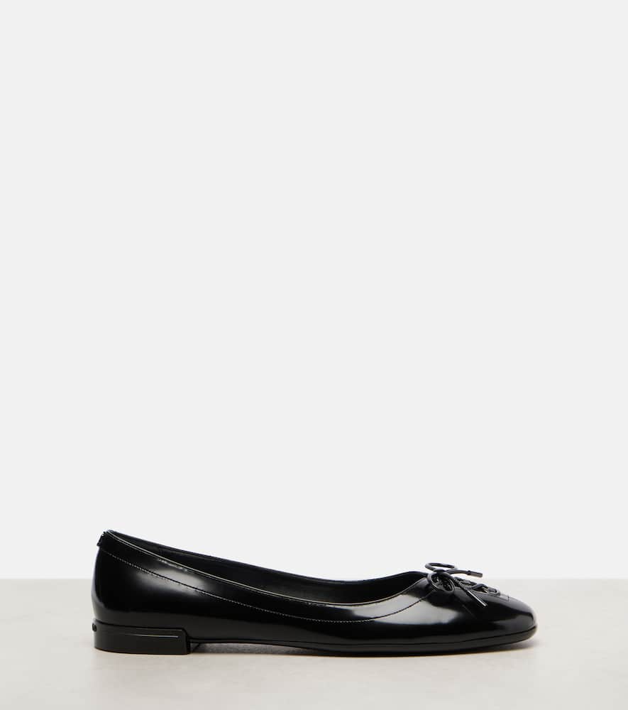 Jimmy Choo Scarlett Ballerina Black Soft Spazzolato Ballerina Flats Black 40 In Black