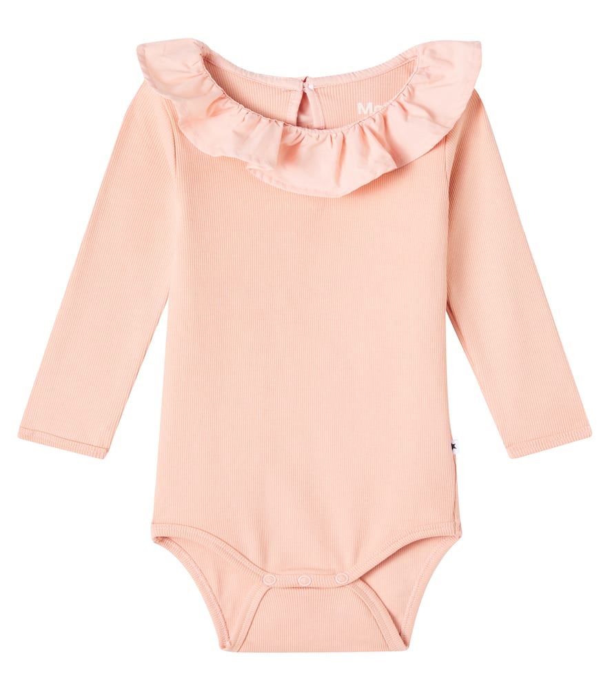 Molo Baby Faye Cotton-blend Bodysuit In Pink