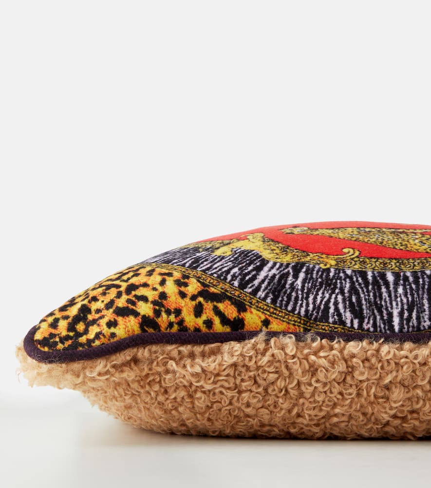 Versace Home Wild Cats Wool Cushion In Multi