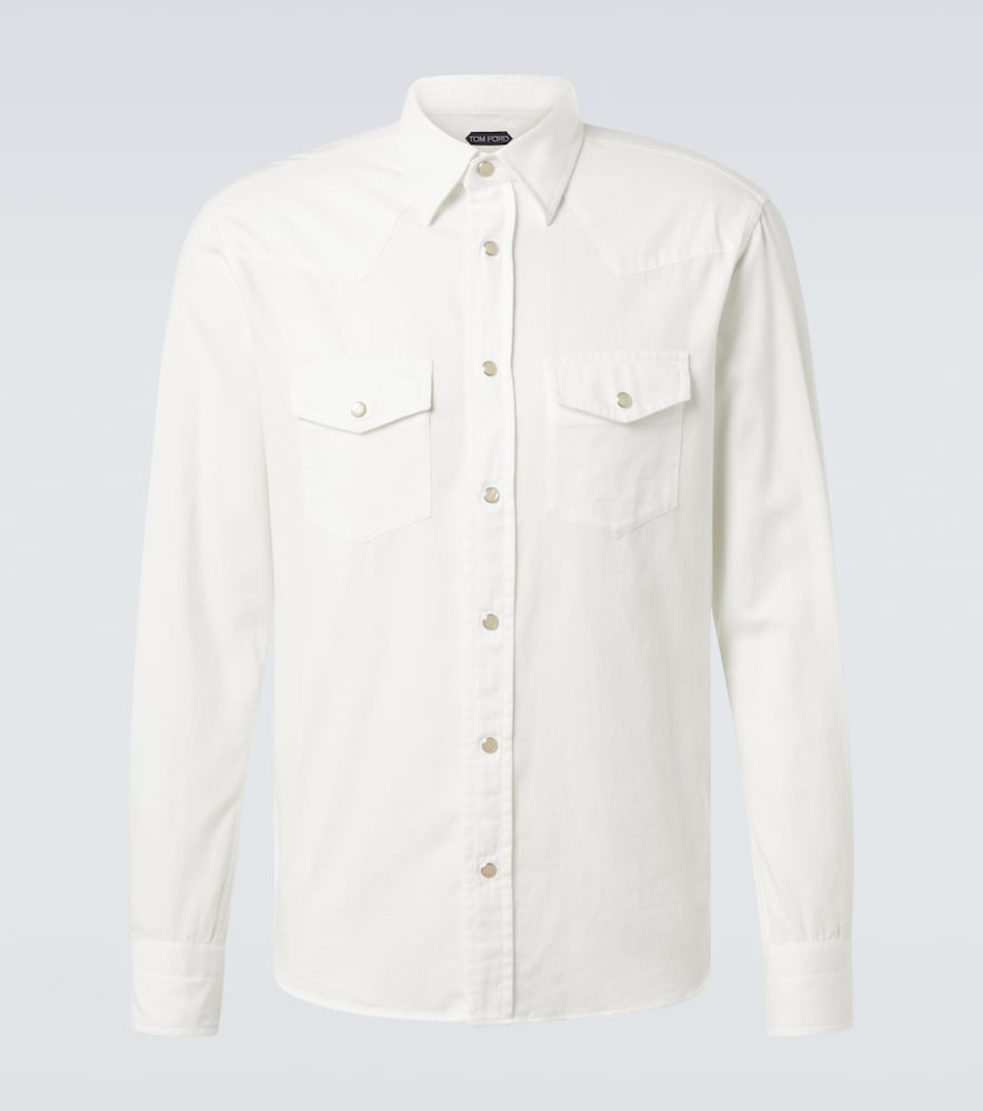 Tom Ford Men's White Cotton Poplin Shirt Uk Size 17,5