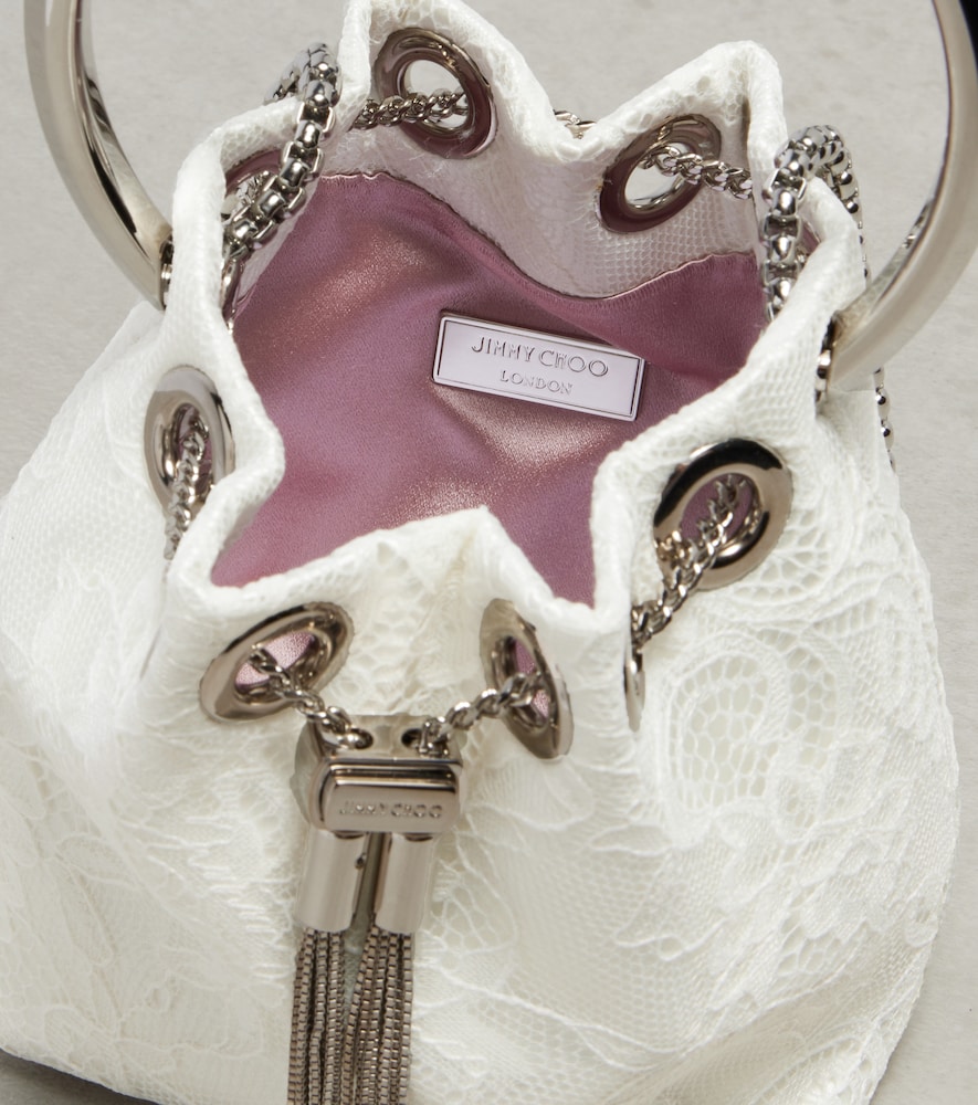  Jimmy Choo Jimmy Choo Bucket Bag Bon Bon Micro Aus Spitze 