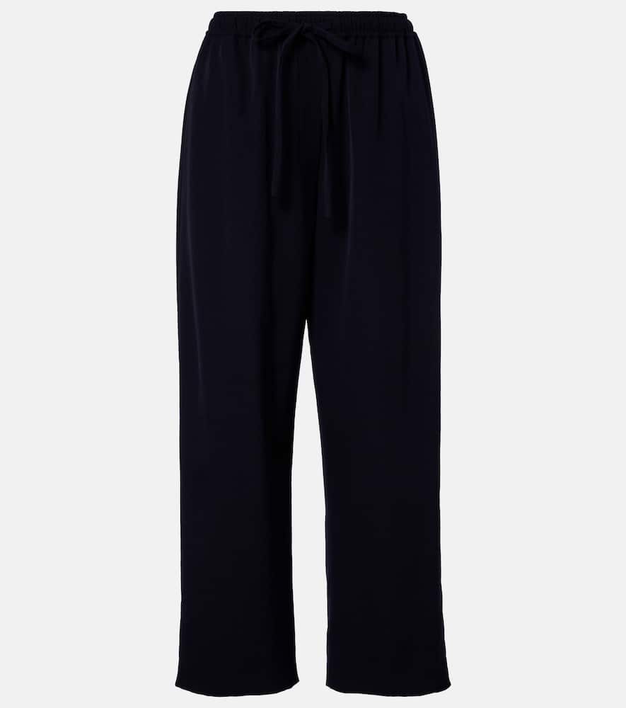 The Row Orieno Wool Gabardine Pants In Blue