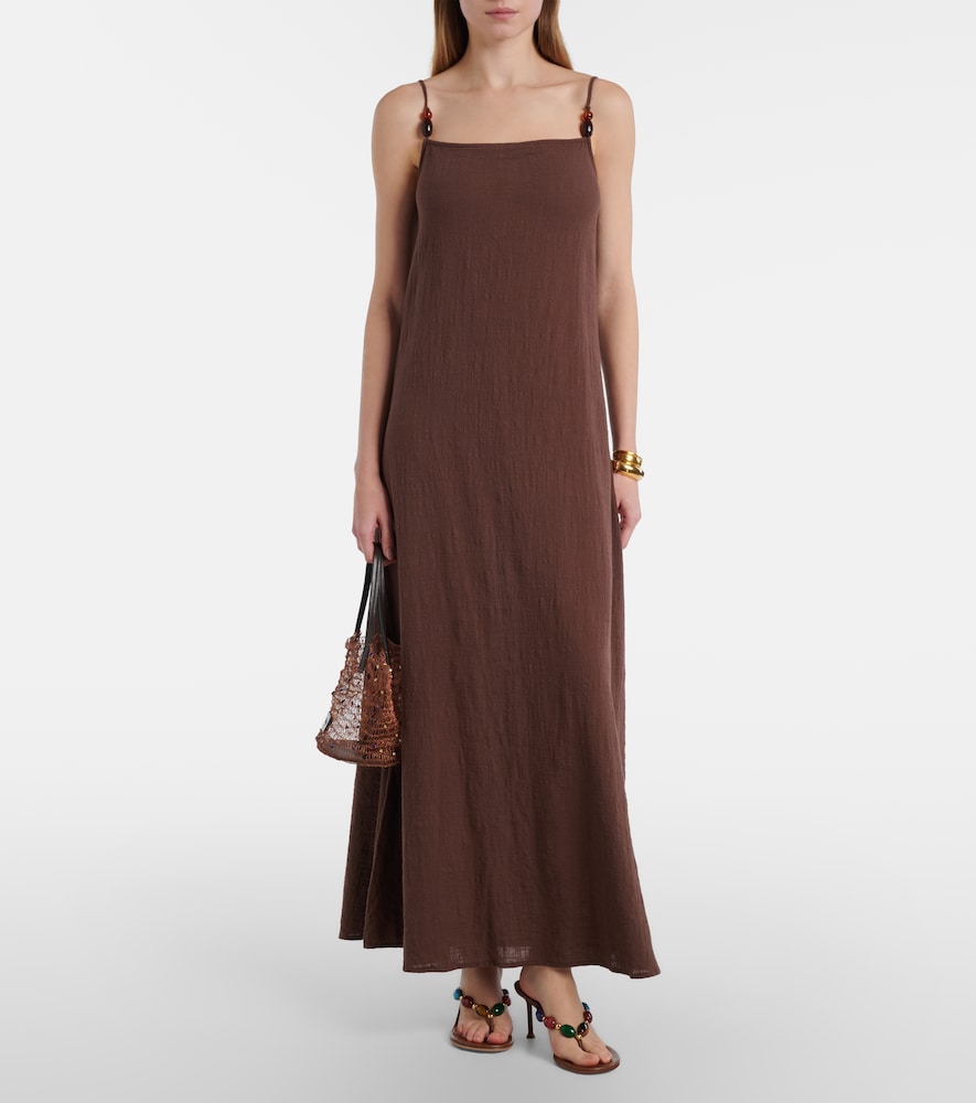 Staud Laura cotton gauze maxi dress
