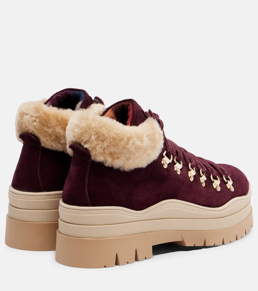  Bogner Bogner Arosa Shearling-lined Suede Lace-up Boots 
