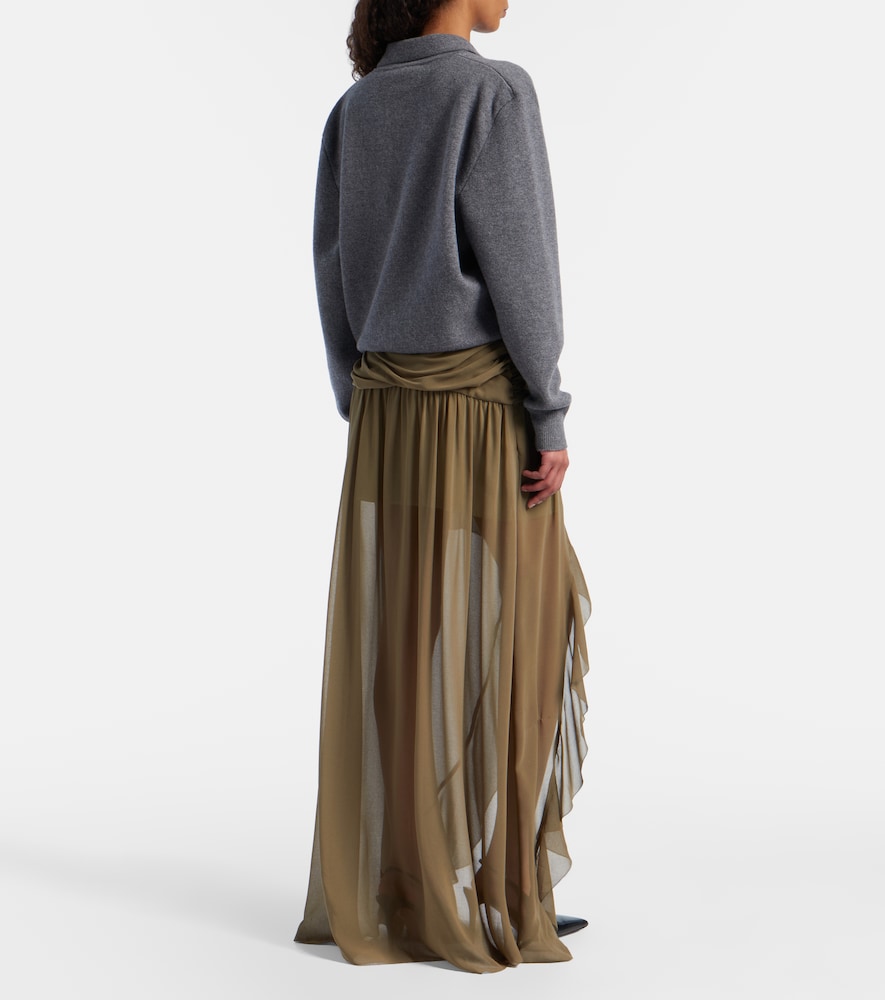  Jacques Wei Jacques Wei Asymmetric Draped Maxi Skirt 