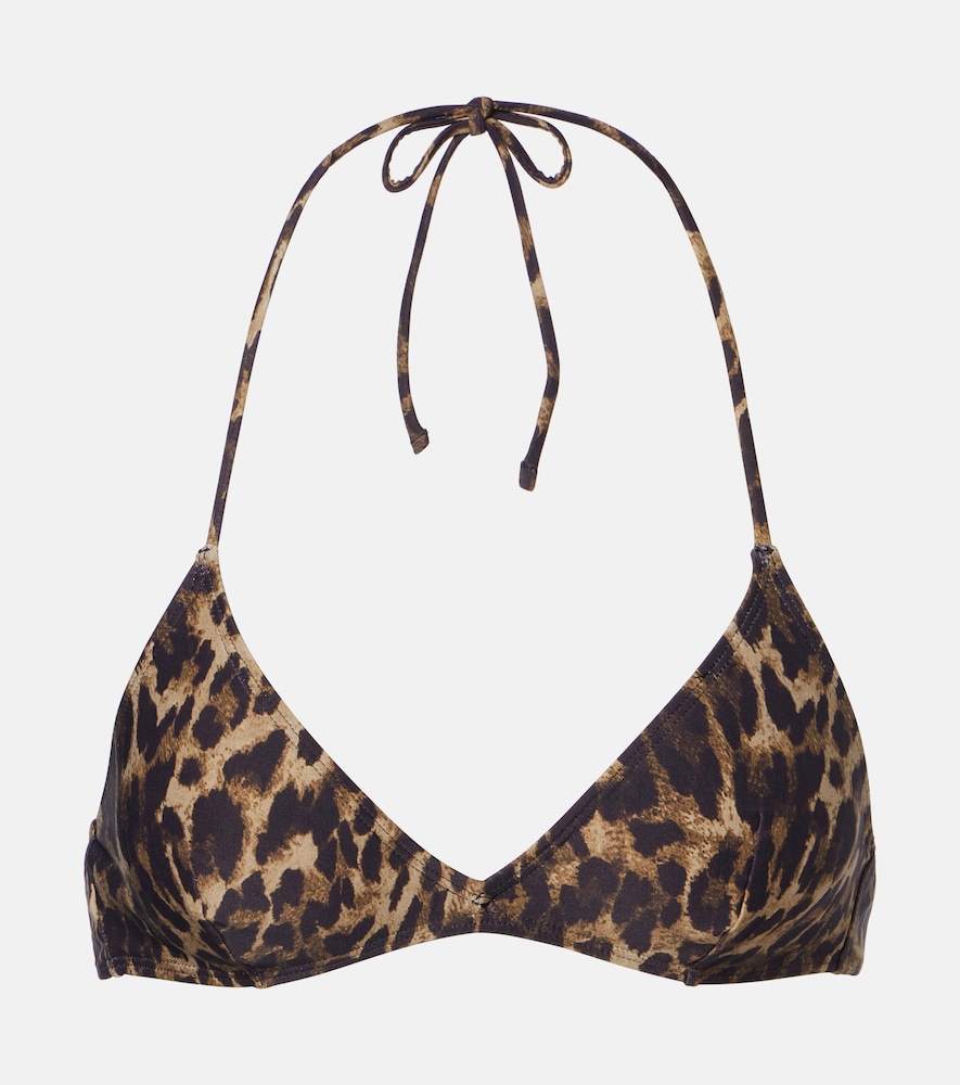 Nili Lotan Leopard-print bikini top