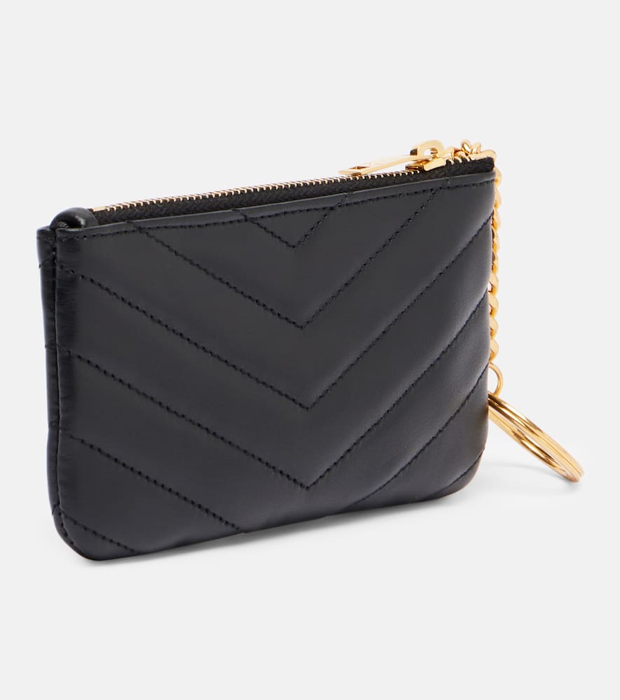 Saint Laurent Cassandre Matelassé Leather Pouch In Black