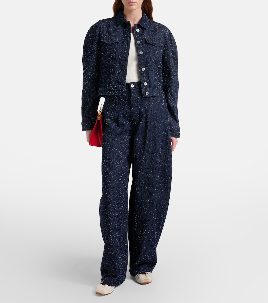  Jacquemus Jacquemus Ovalo De-nimes Embroidered Denim Jacket 