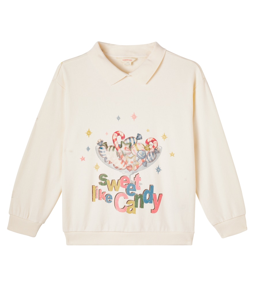 Konges Slojd White Spotty Printed Cotton Jersey Sweatshirt Y 9/10 - Mytheresa
