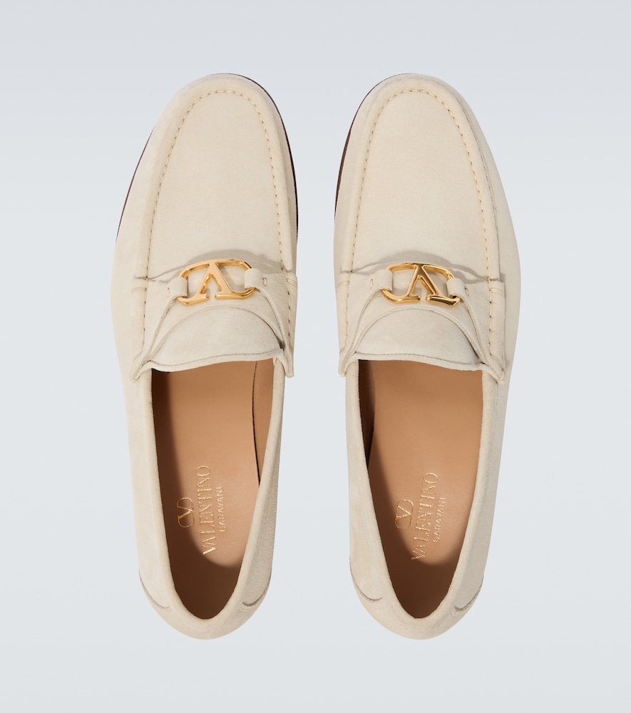  Valentino Garavani Valentino Garavani Loafers Vlogo Aus Veloursleder 