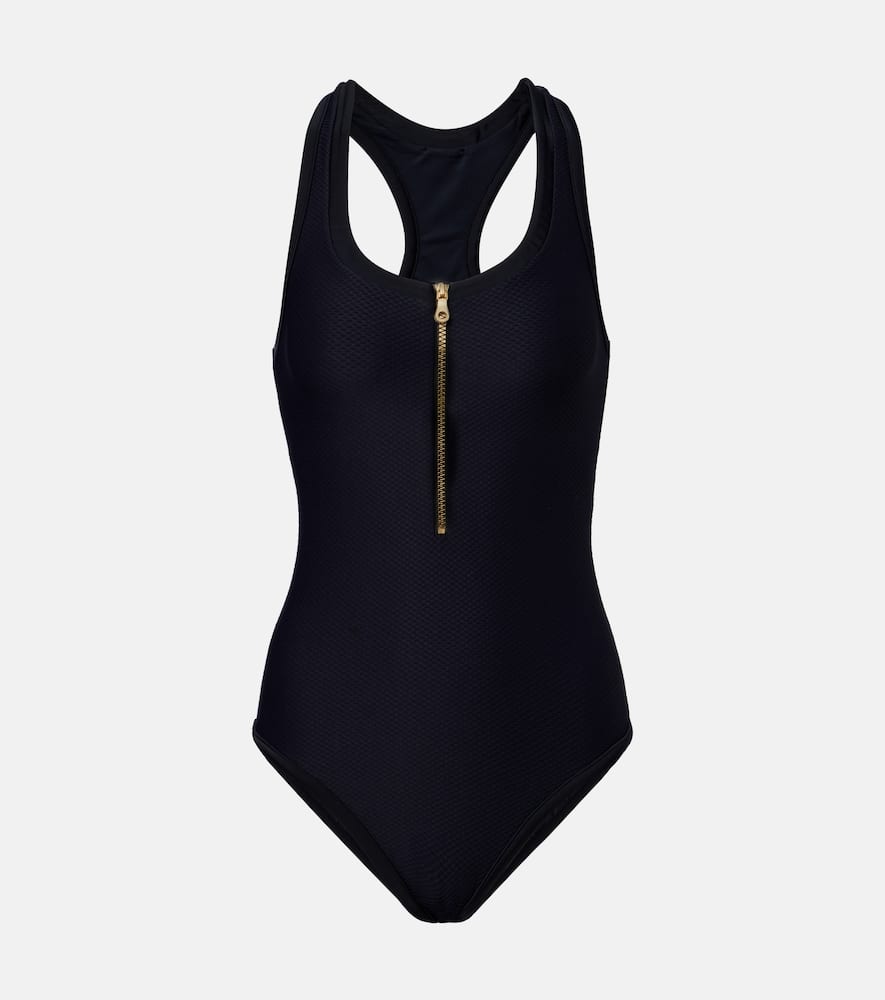 Heidi Klein Racerback Swimsuit In Black