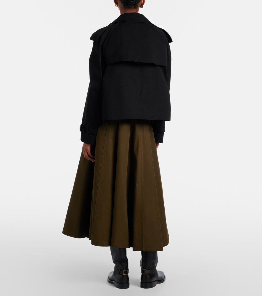  Burberry Burberry Cotton Gabardine Midi Skirt 