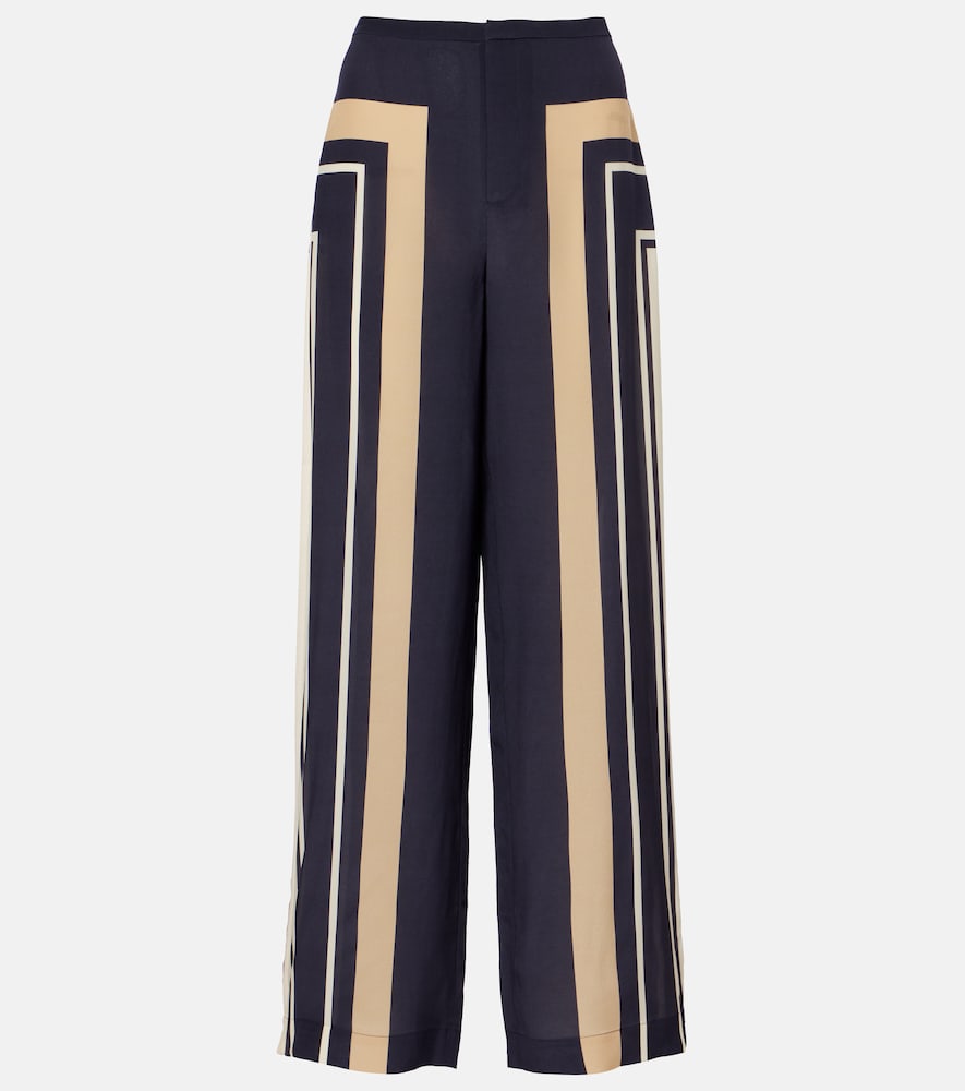 SIR Pietra printed silk wide-leg pants