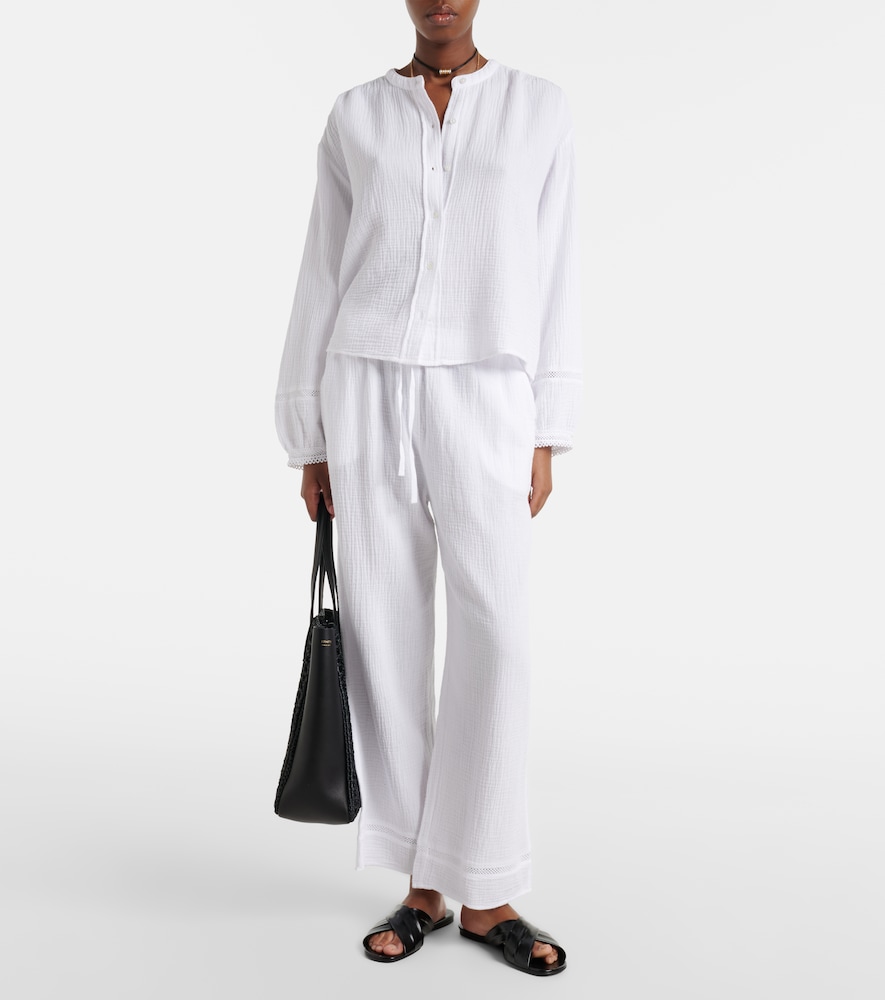 Velvet Calia cotton muslin wide-leg pants