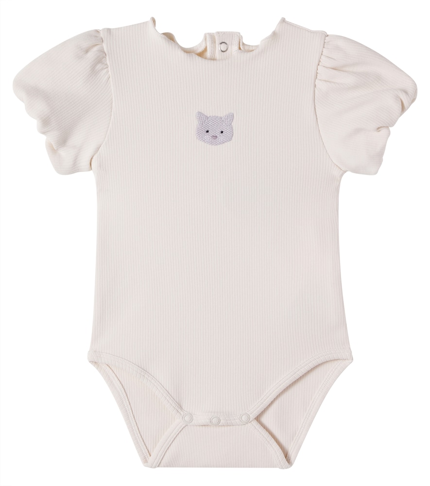Donsje White Baby Nowie Embroidered Cotton-Blend Bodysuit M Size 24-30 - Mytheresa