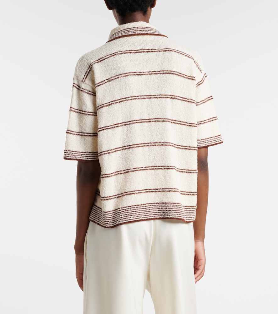Róhe Striped Cotton-Blend Polo
