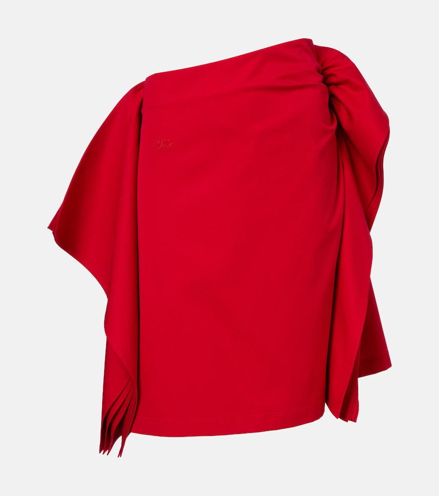 Loewe Cotton and silk gabardine miniskirt