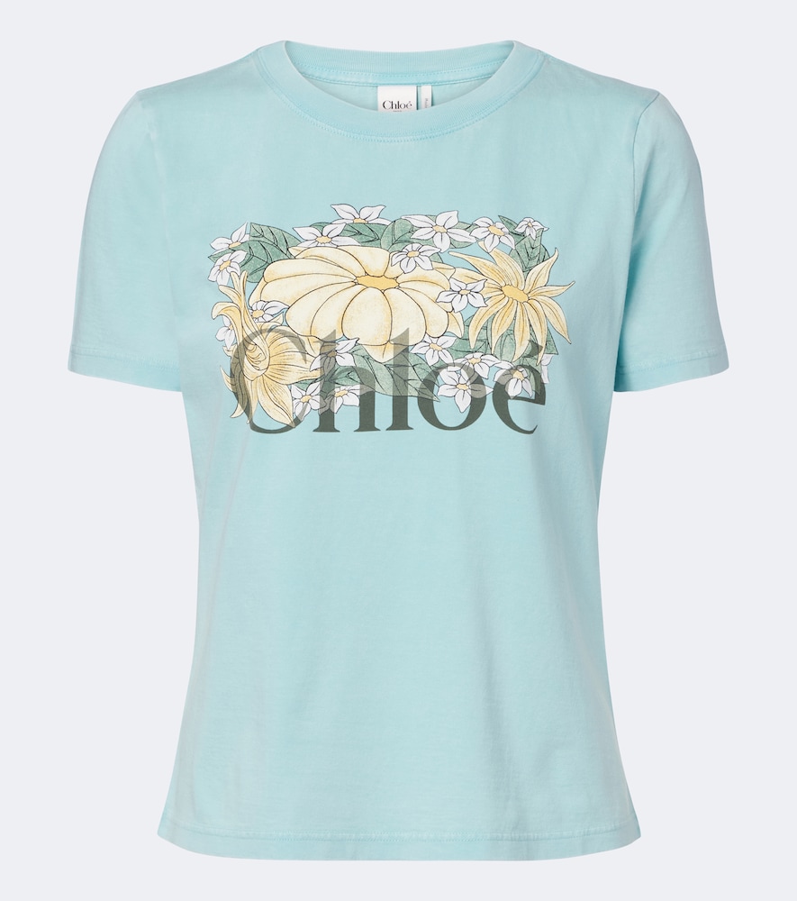 Chloe Chloé Logo printed cotton jersey T-shirt | Thumbnail 6 Chloe Chloé Logo printed cotton jersey T-shirt | Thumbnail 6
