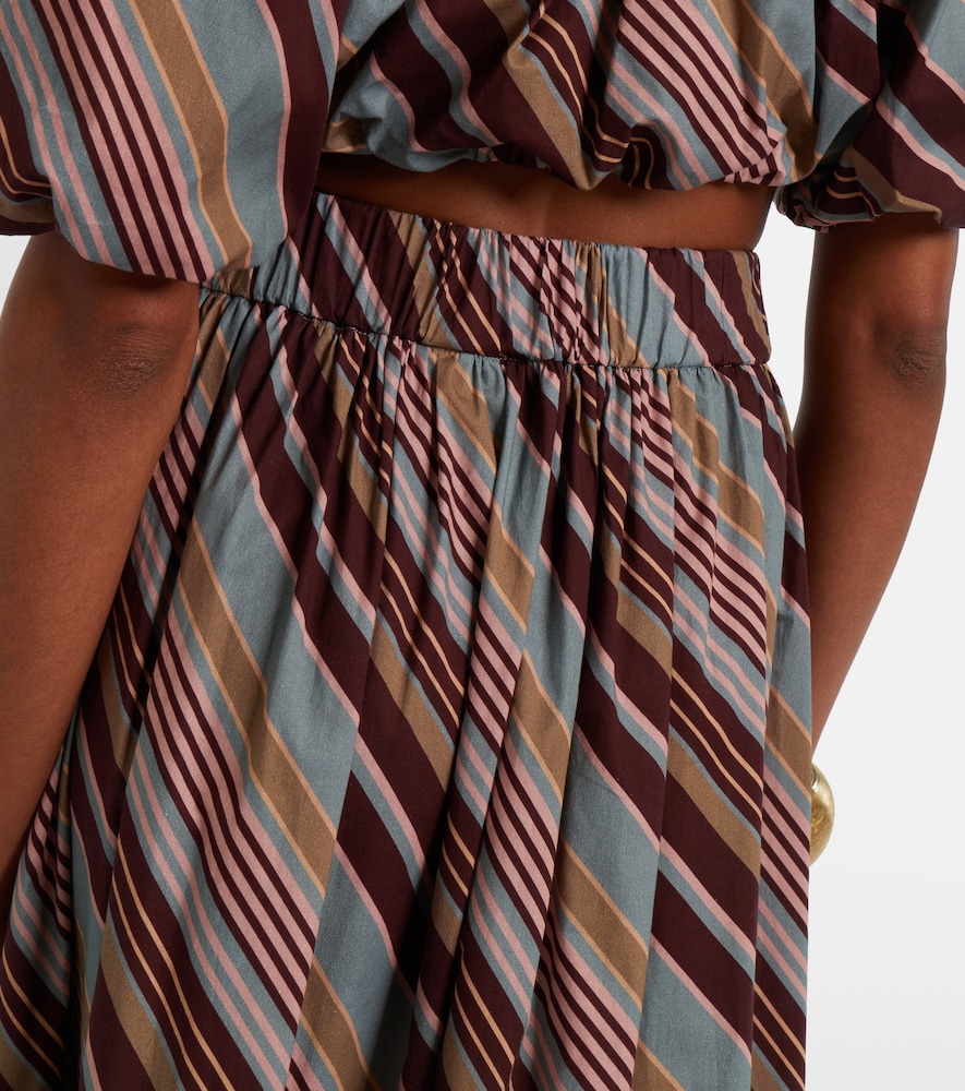 Striped Cotton-Blend Maxi