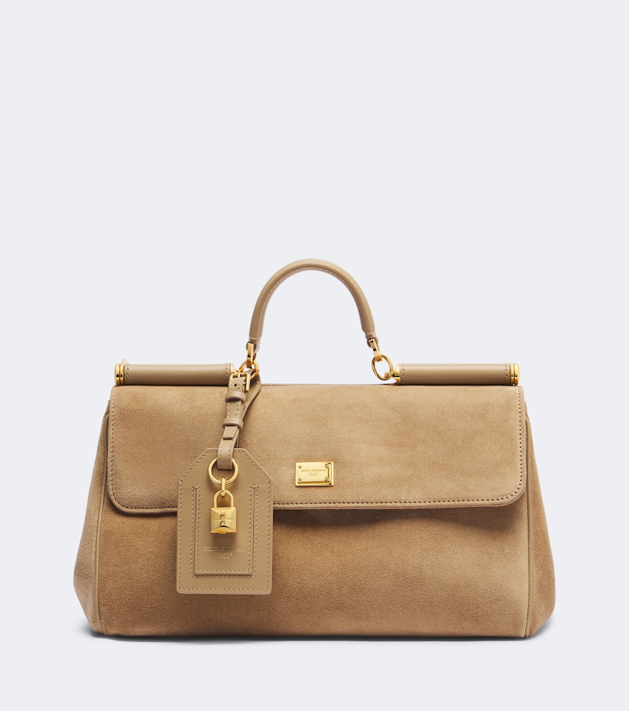 Henkeltasche Sicily Medium aus Veloursleder