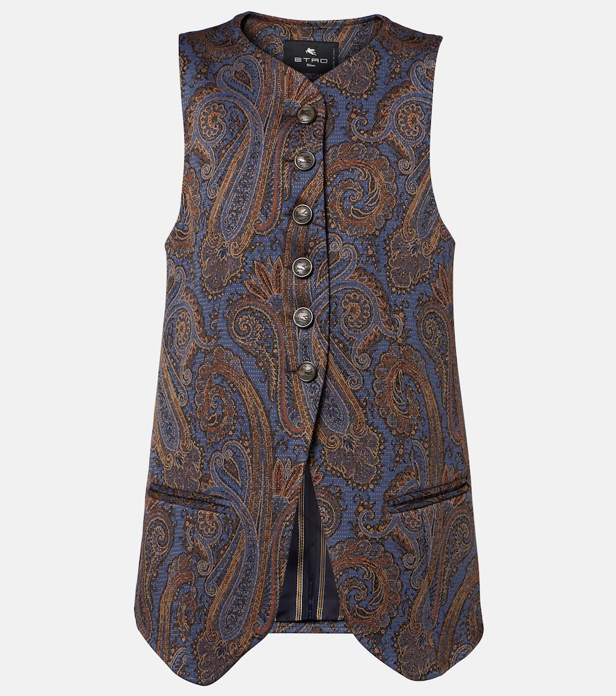Gilet in jacquard paisley