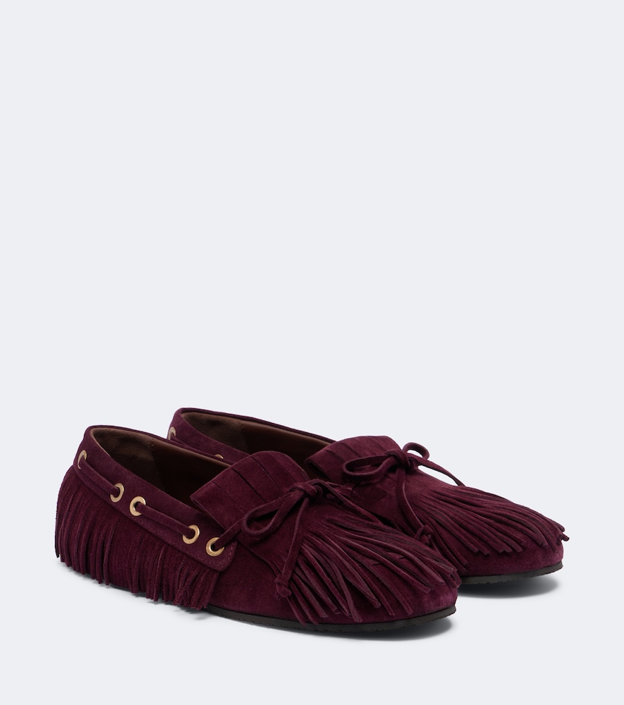 Bootsschuhe aus Veloursleder